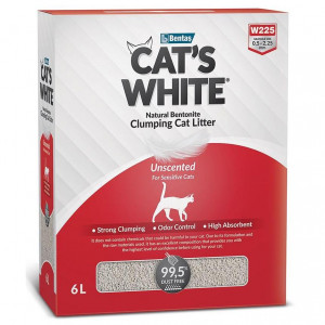 Наполнитель Cat's White BOX Natural комкующийся без аромата - 6 л