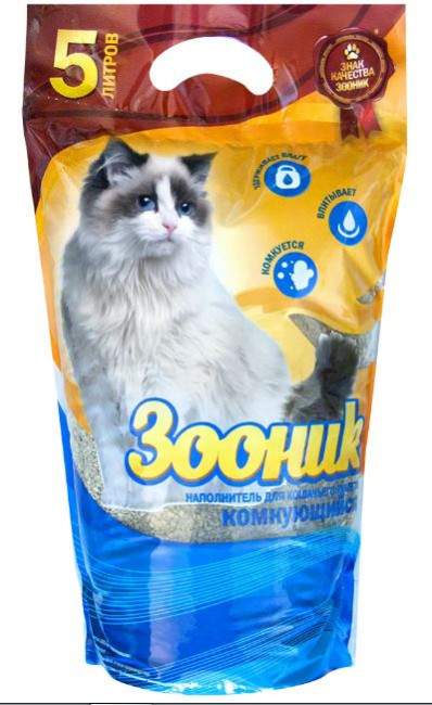 Наполнитель Зооник комкующийся 5 л (4.5кг)