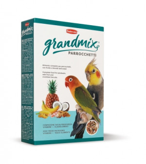 PADOVAN корм GRANDMIX Parrocchetti комплексный для средних попугаев 0,4 кг
