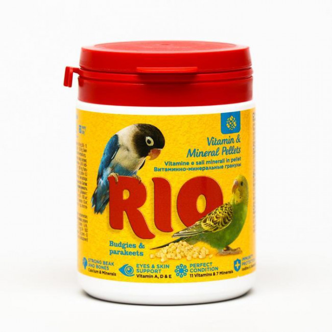 RIO Витаминно-минеральные гранулы для волнистых и средних попугаев 120 гр