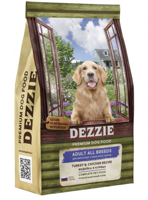 DEZZIE ADULT DOG ALL BREEDS сухой корм д/собак всех пород 3. индейка/курица