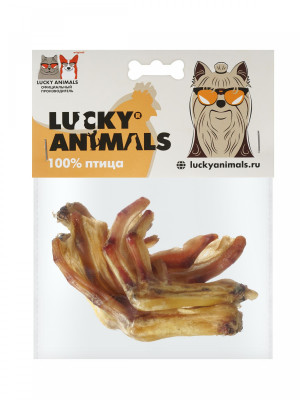 Лакомство для собак Lucky Animals "Утиные лапки 4шт"