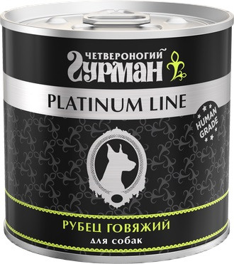 Четвероногий гурман Корм консервированный для собак "Platinum line", рубец говяжий, 240 г