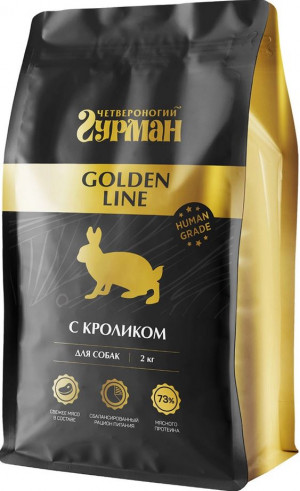 Четвероногий гурман Golden line Сухой полнорационный корм для собак с Кроликом 2 кг