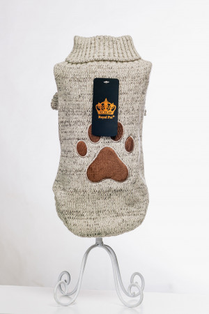 Свитер для собак Royal Pet "Лапка" Серый S 25/42/32 см