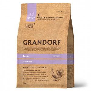 Сухой корм GRANDORF DOG Turkey MINI для собак мини пород, Индейка, 3 кг