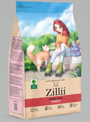 ZILLII Urinary PH Сухой корм для взрослых кошек, с индейкой 2 кг
