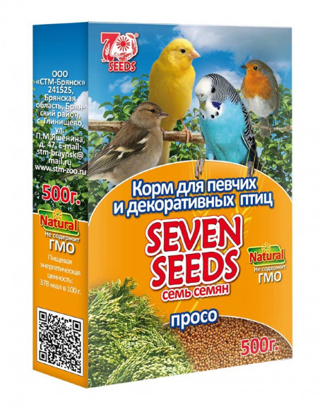 Seven Seeds Просо для всех видов птиц 500 гр