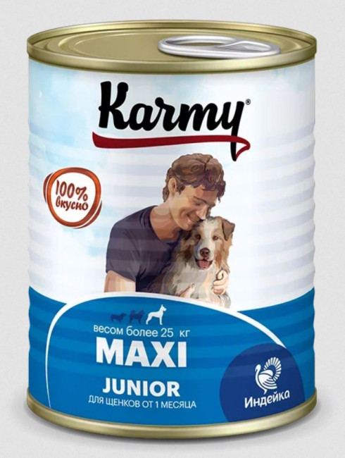 Karmy Maxi Junior конс. д/щенков крупных пород с индейкой 340г