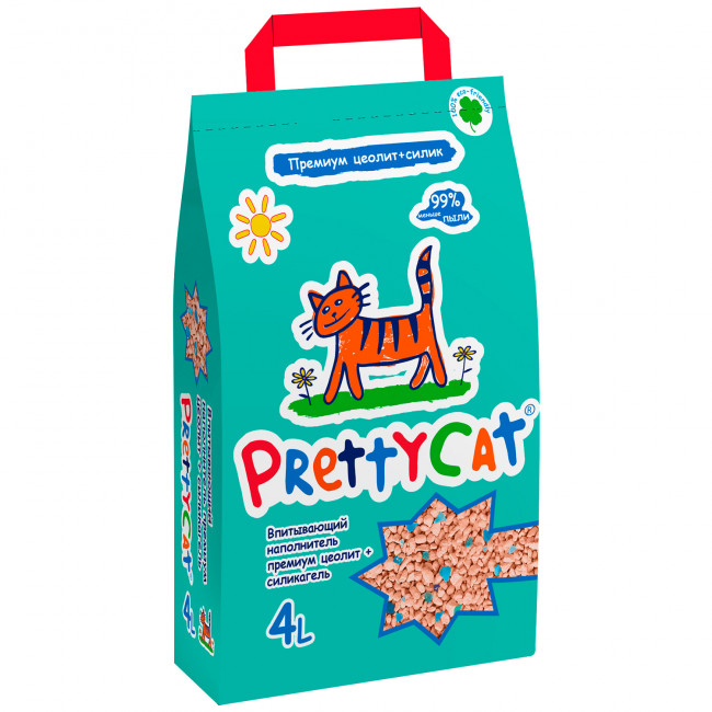 Наполнитель PrettyCat впитывающий "Premium" с део-кристаллами 2 кг (4 л)