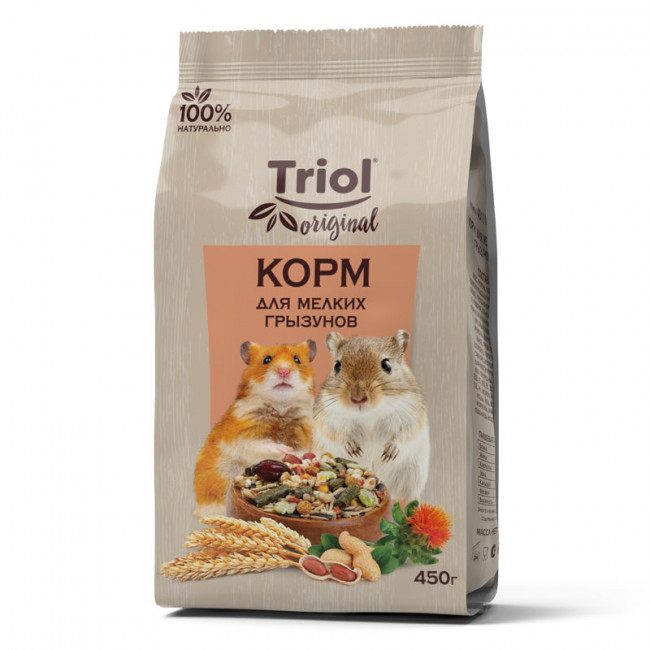 Корм для мелких грызунов, 450г, Triol Original