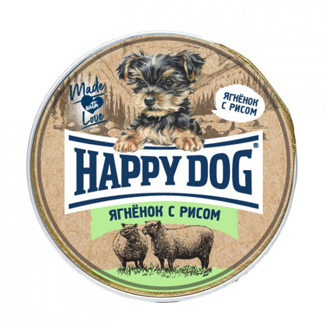 Happy Dog Паштет для собак Ягненок с рисом паштет 125 гр