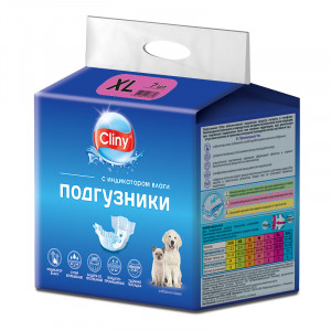Подгузники Cliny для собак 15-30 кг, размер XL, 7шт