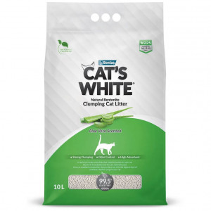 Наполнитель Cats White Aloe Vera Комкующийся с ароматом алоэ вера для кошек - 10 л