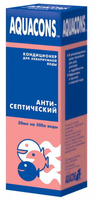 Зоомир Кондиционер для аквариума Акваконс Антисептический 50мл